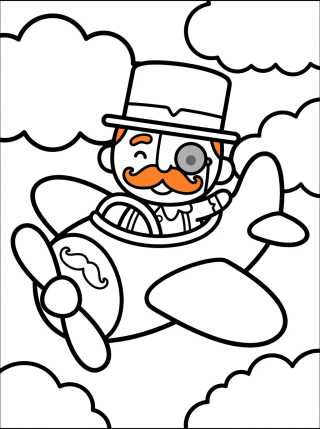Desenho de Bita in the Toy Plane para colorir e imprimir grátis