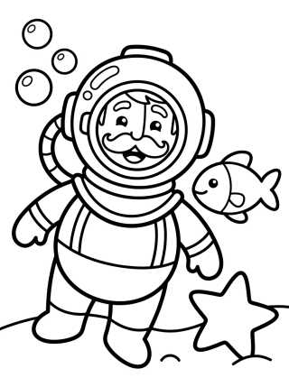 Desenho de Bita Underwater Adventure para colorir e imprimir grátis