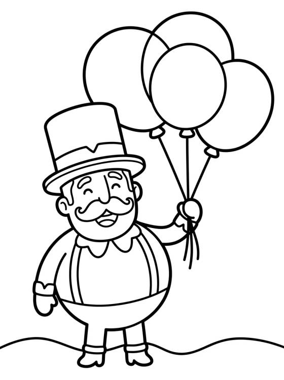 Desenho de Bita Holding Balloons para colorir e imprimir grátis