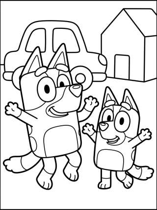 Coleção de desenhos para colorir: Bluey Coloring Pages