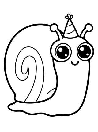 Desenho de Cute Gary the Snail para colorir e imprimir grátis
