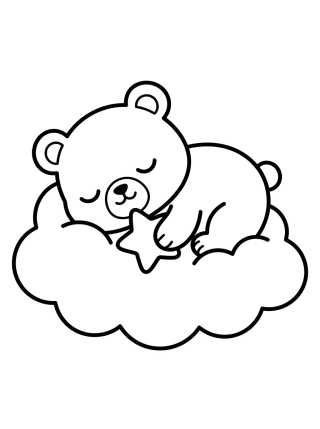 Desenho de Bobbie Sleeping on a Cloud para colorir e imprimir grátis
