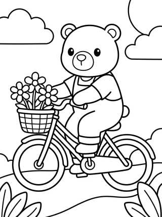 Desenho de Bobbie Riding a Bike para colorir e imprimir grátis