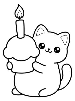 Coleção de desenhos para colorir: Cakey Cat from Gabby's Dollhouse