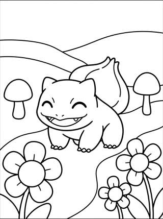 Coleção de desenhos para colorir: Bulbasaur Coloring Pages to Print