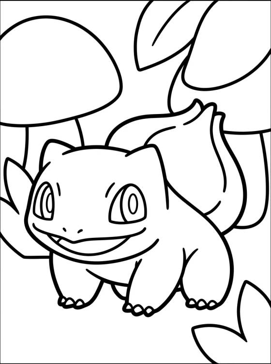 Bulbasaur in the Forest para colorir Desenho de Bulbasaur in the Forest para colorir e imprimir grátis