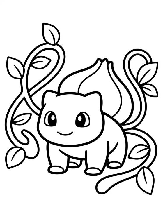 Desenho de Bulbasaur Using Vine Whip para colorir e imprimir grátis