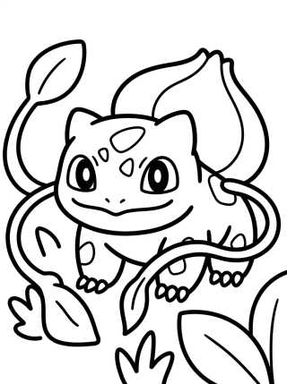 Desenho de Bulbasaur Using Plant Power para colorir e imprimir grátis