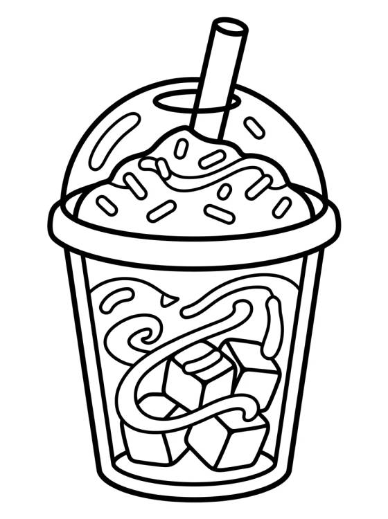 Desenho de Iced Coffee with Sprinkles para colorir e imprimir grátis