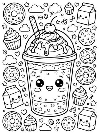 Desenho de Frappuccino with Whipped Cream para colorir e imprimir grátis