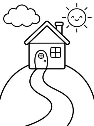 Coleção de desenhos para colorir: Peppa Pig House Coloring Pages
