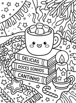Desenho de Hot Cocoa Corner para colorir e imprimir grátis