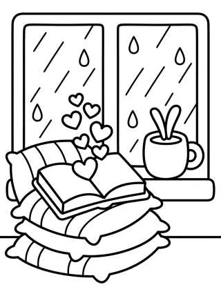Desenho de Reading by the Window para colorir e imprimir grátis