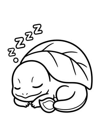 Desenho de Sleeping Charmander para colorir e imprimir grátis