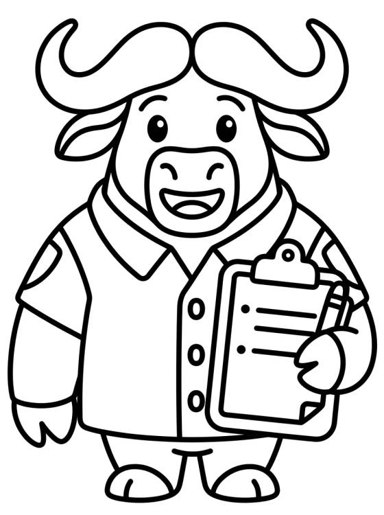 Chief Bogo with Police Clipboard para colorir Desenho de Chief Bogo with Police Clipboard para colorir e imprimir grátis