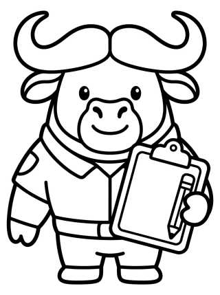 Desenho de Chief Bogo with Clipboard para colorir e imprimir grátis