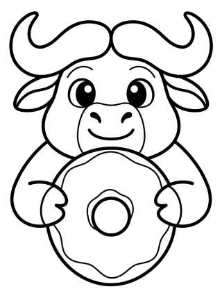 Desenho de Chief Bogo with a Donut para colorir e imprimir grátis