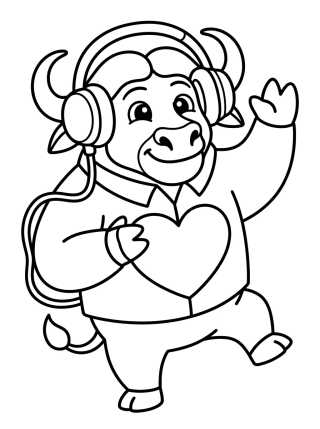 Desenho de Chief Bogo Dancing Gazelle Style para colorir e imprimir grátis