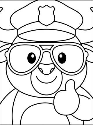 Desenho de Chief Bogo Wearing Sunglasses para colorir e imprimir grátis