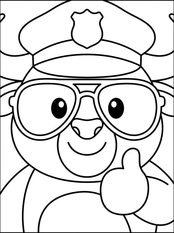 Desenho de Chief Bogo Wearing Sunglasses para colorir e imprimir grátis