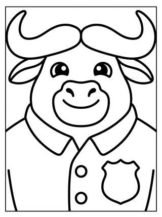 Desenho de Cute Smiling Chief Bogo para colorir e imprimir grátis