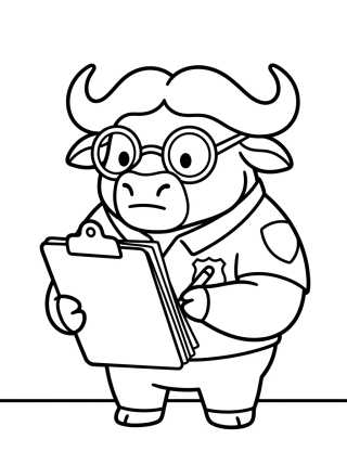 Desenho de Chief Bogo Reading a Report para colorir e imprimir grátis