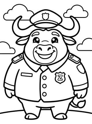 Desenho de Cute Smiling Chief Bogo para colorir e imprimir grátis