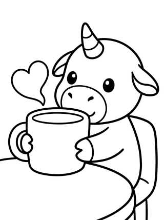 Desenho de Chief Bogo Drinking Coffee para colorir e imprimir grátis