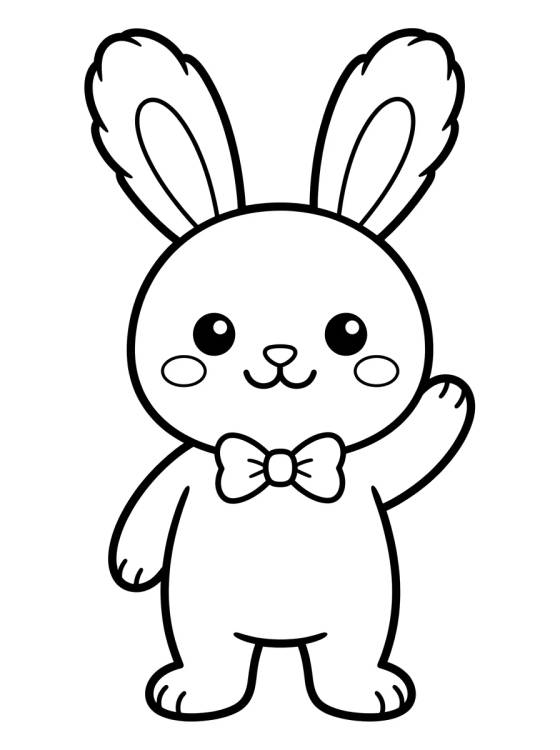 Desenho de Bunny Saying Goodbye para colorir e imprimir grátis