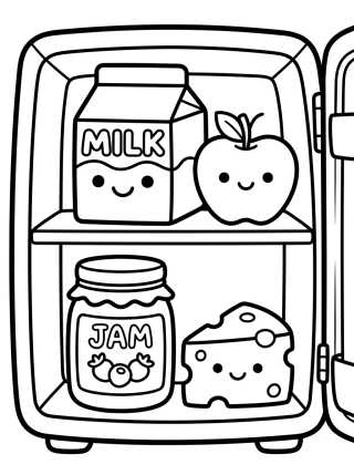 Desenho de Fridge Full of Cuties para colorir e imprimir grátis