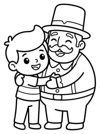 Desenho de Dan Hugging Bita para colorir e imprimir grátis