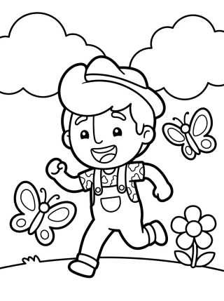 Desenho de Dan Playing at the Park para colorir e imprimir grátis