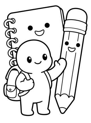 Desenho de Dan with a School Backpack para colorir e imprimir grátis