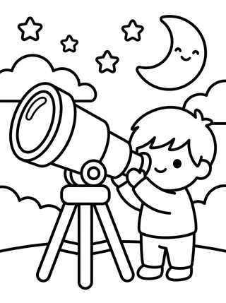 Desenho de Dan and the Star Telescope para colorir e imprimir grátis