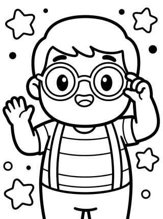 Desenho de Cute Dan Portrait para colorir e imprimir grátis