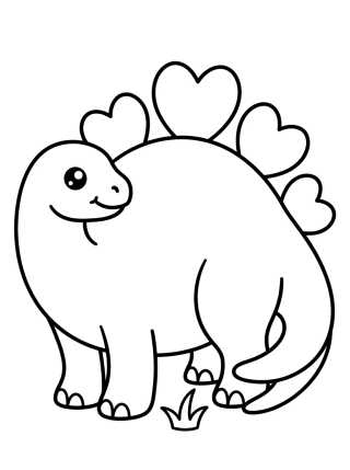 Desenho de Fun Stegosaurus para colorir e imprimir grátis