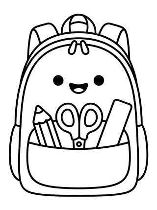Desenho de Cuddly School Bag para colorir e imprimir grátis