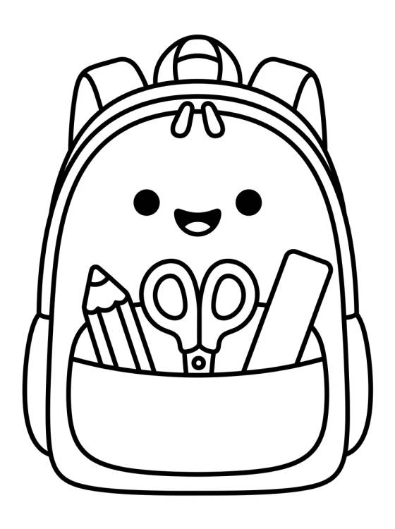 Desenho de Cuddly School Bag para colorir e imprimir grátis