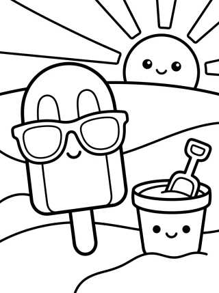 Desenho de Sunny Summer Day para colorir e imprimir grátis