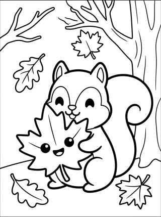 Desenho de Autumn Leaves para colorir e imprimir grátis