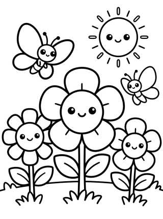 Desenho de Flowery Springtime para colorir e imprimir grátis
