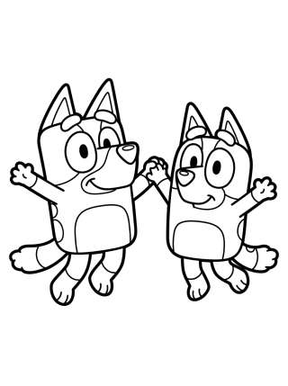 Coleção de desenhos para colorir: Bluey's Heeler Family