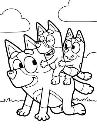 Desenho de Dad Bandit Playing para colorir e imprimir grátis