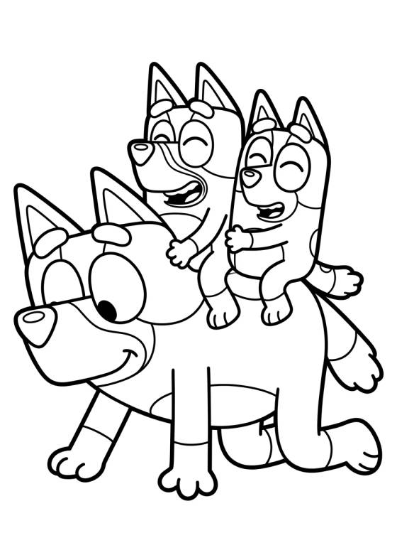 Desenho de Dad Bandit Playing Horsey para colorir e imprimir grátis