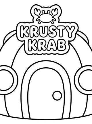 Desenho de Krusty Krab Restaurant para colorir e imprimir grátis