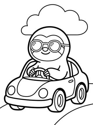 Desenho de Flash Driving a Sports Car para colorir e imprimir grátis