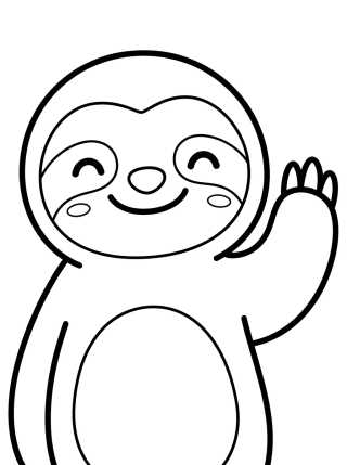 Desenho de Smiling Flash the Sloth para colorir e imprimir grátis