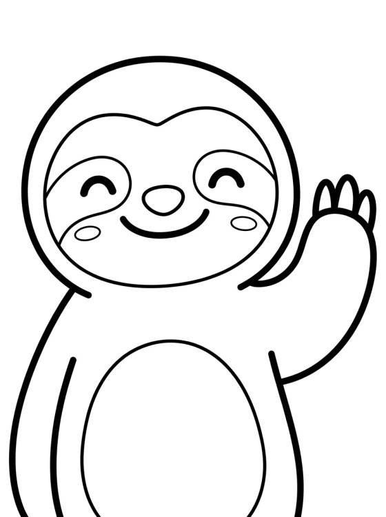 Desenho de Smiling Flash the Sloth para colorir e imprimir grátis