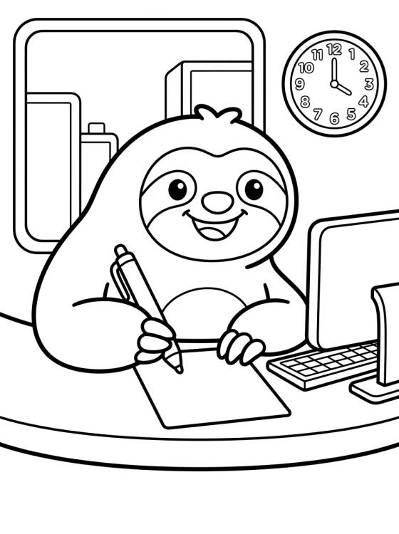 Desenho de Flash Smiling at Work para colorir e imprimir grátis