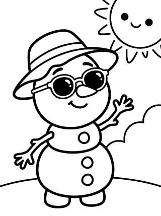 Desenho de Fun Olaf in Summer para colorir e imprimir grátis